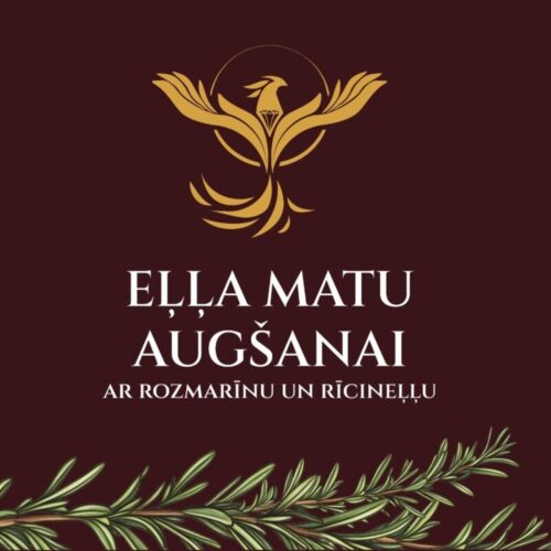 matu augšanas eļļa ar RĪCINEĻĻU un ROZMARĪNU