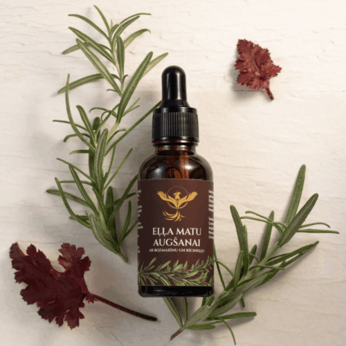 matu augšanas eļļa ar RĪCINEĻĻU un ROZMARĪNU